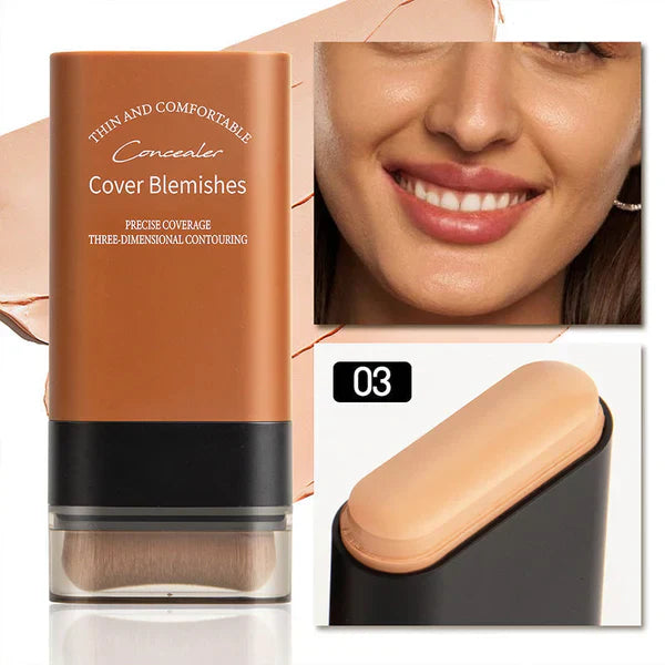 🥰Fuktighetsgivende, lett foundation stick med pense