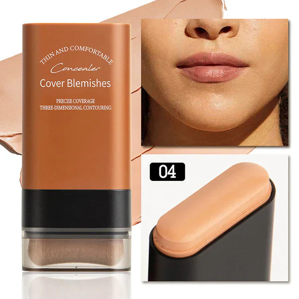 🥰Fuktighetsgivende, lett foundation stick med pense