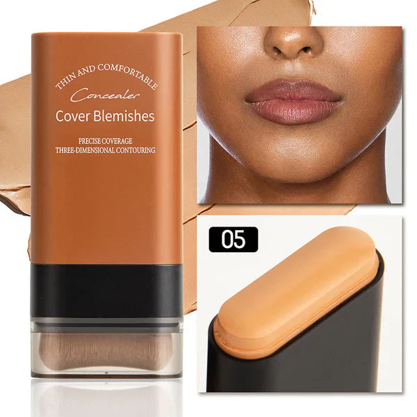 🥰Fuktighetsgivende, lett foundation stick med pense