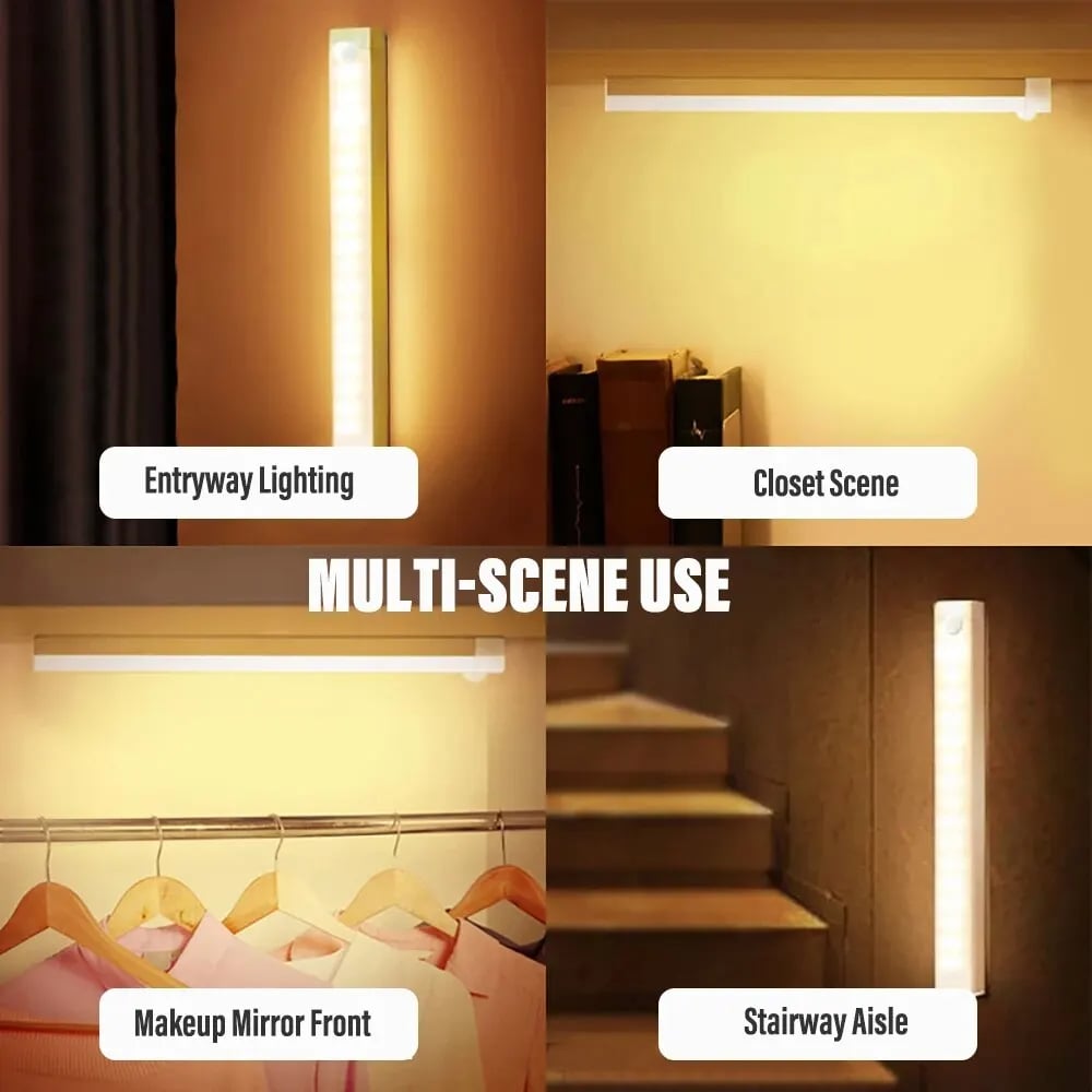 🔥Tidsbegrenset tilbud - oppladbart LED-lys, ingen hulling nødvendig, smart sensor, magnetis