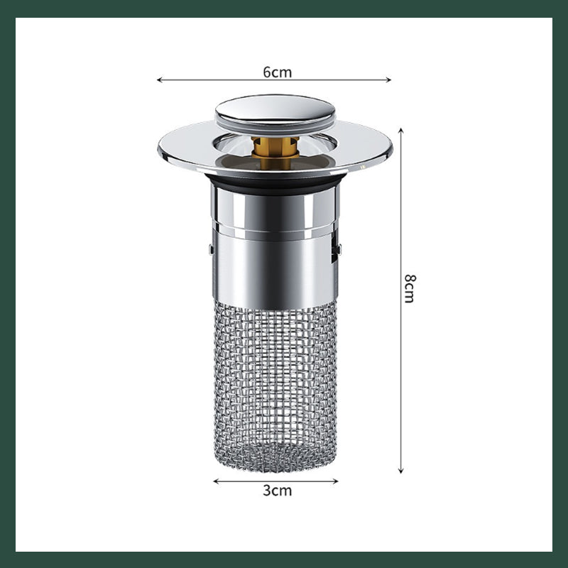 Isolerer lukt og forebygger kakerlakker - Gulvavløpsfilter i rustfritt stål