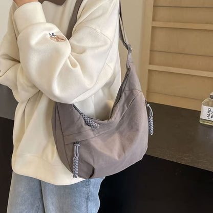 🔥🎒Lady Fashion One Colour Nylon Crossbody Bag