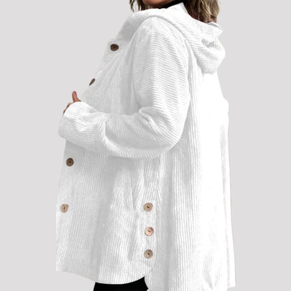 🍂 Uformell fløyelsjakke med hette til høsten 🧥