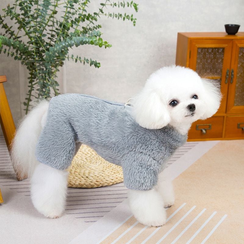 🐶Vinter jumpsuit for hund med glidelås i ryggen
