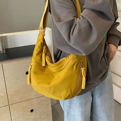 🔥🎒Lady Fashion One Colour Nylon Crossbody Bag