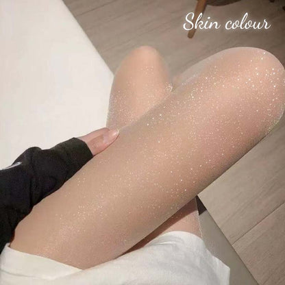 ✨💫 Skinnende perleglans strømpebukse
