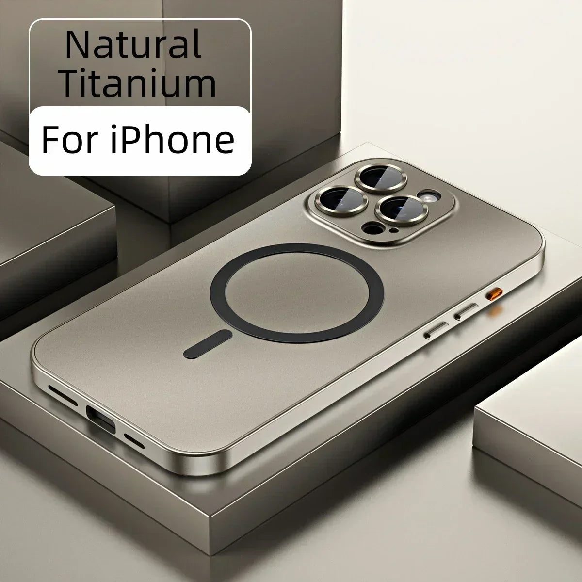 Enkelt magnetisk mobildeksel i metall for iPhone