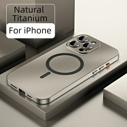 Enkelt magnetisk mobildeksel i metall for iPhone