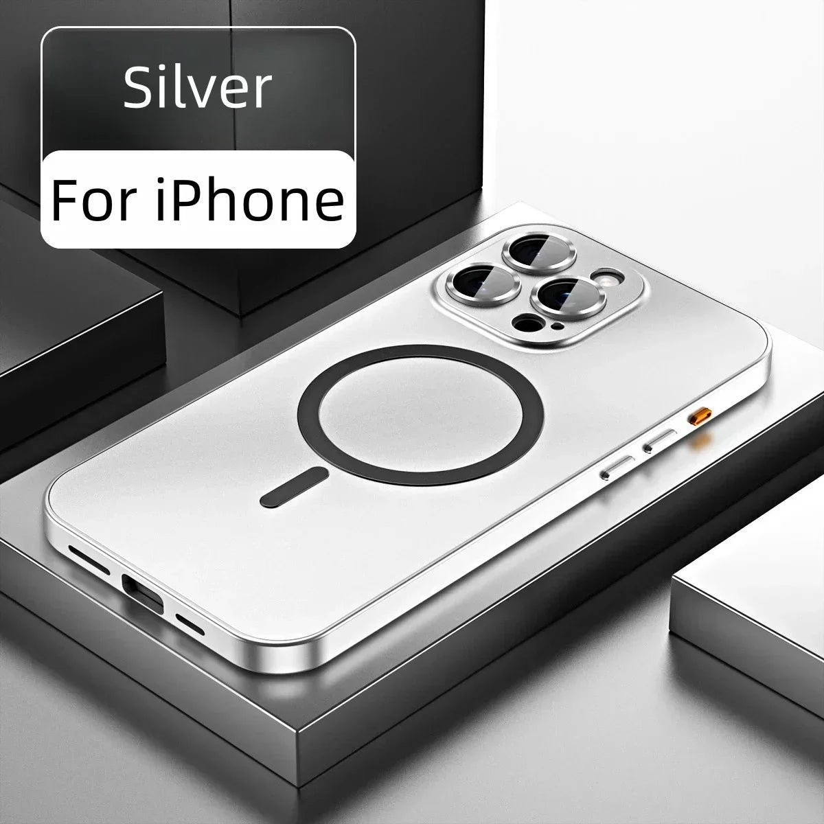 Enkelt magnetisk mobildeksel i metall for iPhone