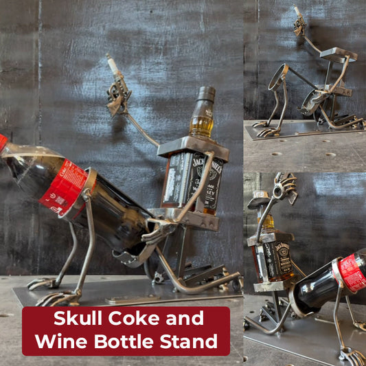 🍷Hodeskalle Cola- og vinflaskeholde