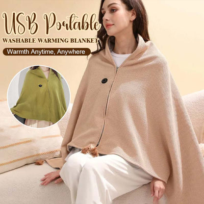 🔥🌿 USB-bärbar tvättbar värmefilt – Värme när som helst, var som helst 💖✨