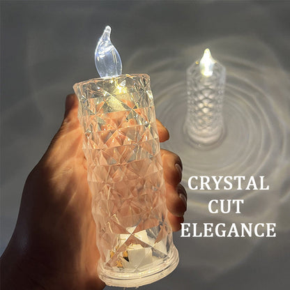✨ Crystal Rose Candle Light – Romantisk glød uten søl