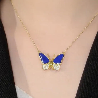 🦋Fargeskiftende sommerfuglhalskjede