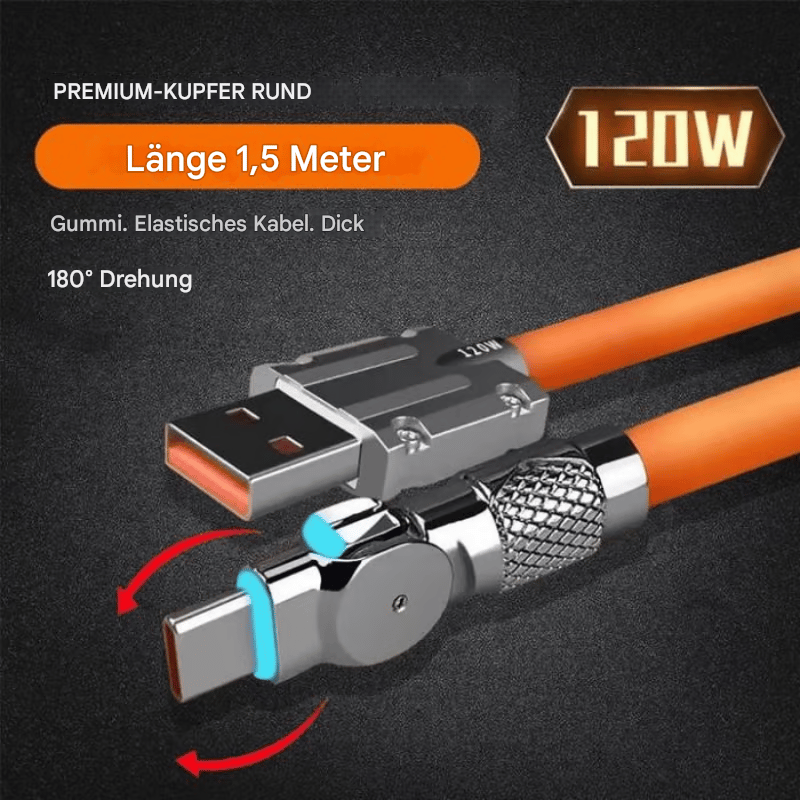 ⚡540° drehbares Streamer-Datenkabel/⚡540° Rotatable Streamer Data Cable