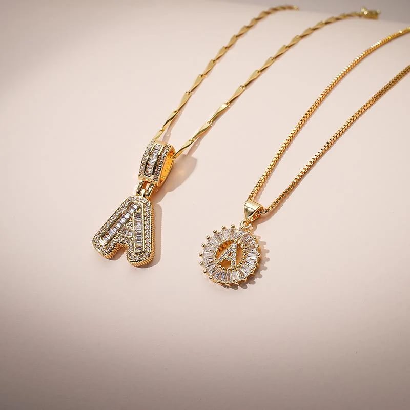 Alfabet Anheng Halskjede Sett