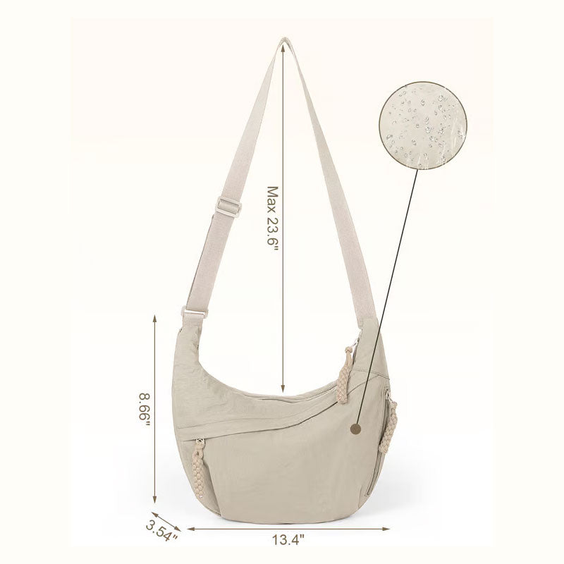 🔥🎒Lady Fashion One Colour Nylon Crossbody Bag