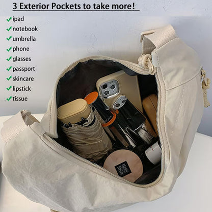 🔥🎒Lady Fashion One Colour Nylon Crossbody Bag