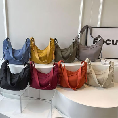 🔥🎒Lady Fashion One Colour Nylon Crossbody Bag