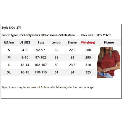 ✨🌸Hul heklet kort ermet skjort