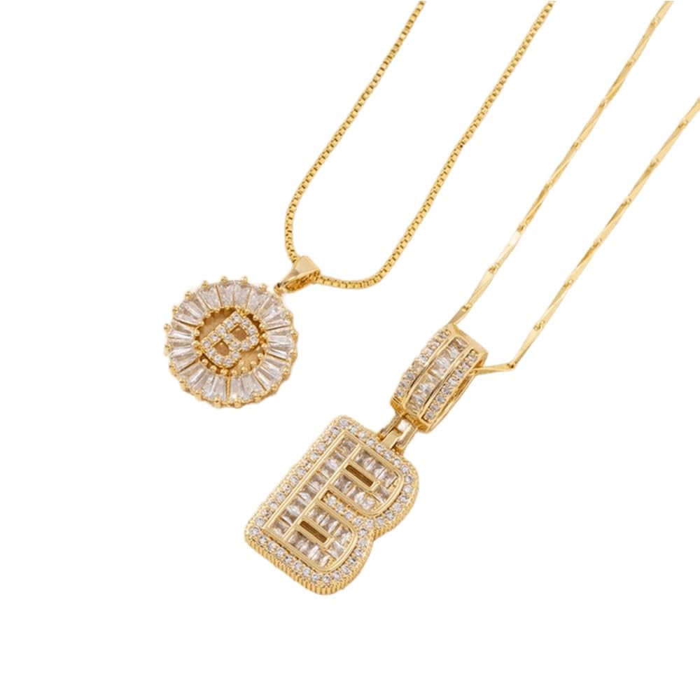 Alfabet Anheng Halskjede Sett