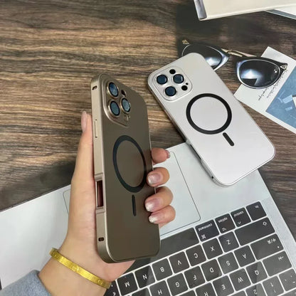 Enkelt magnetisk mobildeksel i metall for iPhone