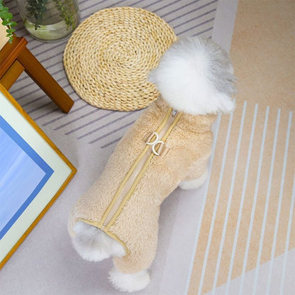 🐶Vinter jumpsuit for hund med glidelås i ryggen
