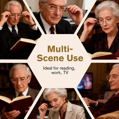 (🎁Siste dag 49 % rabatt)👓Sammenleggbare lesebriller med blått lysfilter og etu