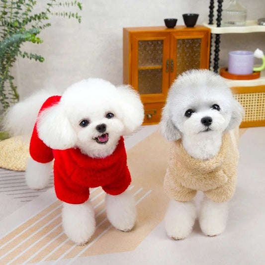 🐶Vinter jumpsuit for hund med glidelås i ryggen