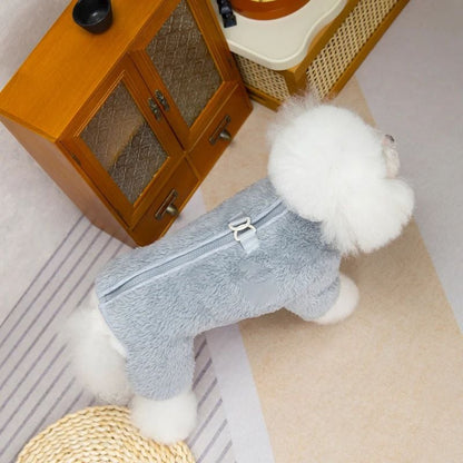 🐶Vinter jumpsuit for hund med glidelås i ryggen