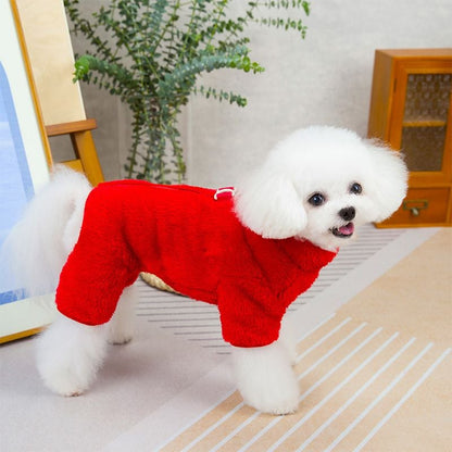 🐶Vinter jumpsuit for hund med glidelås i ryggen